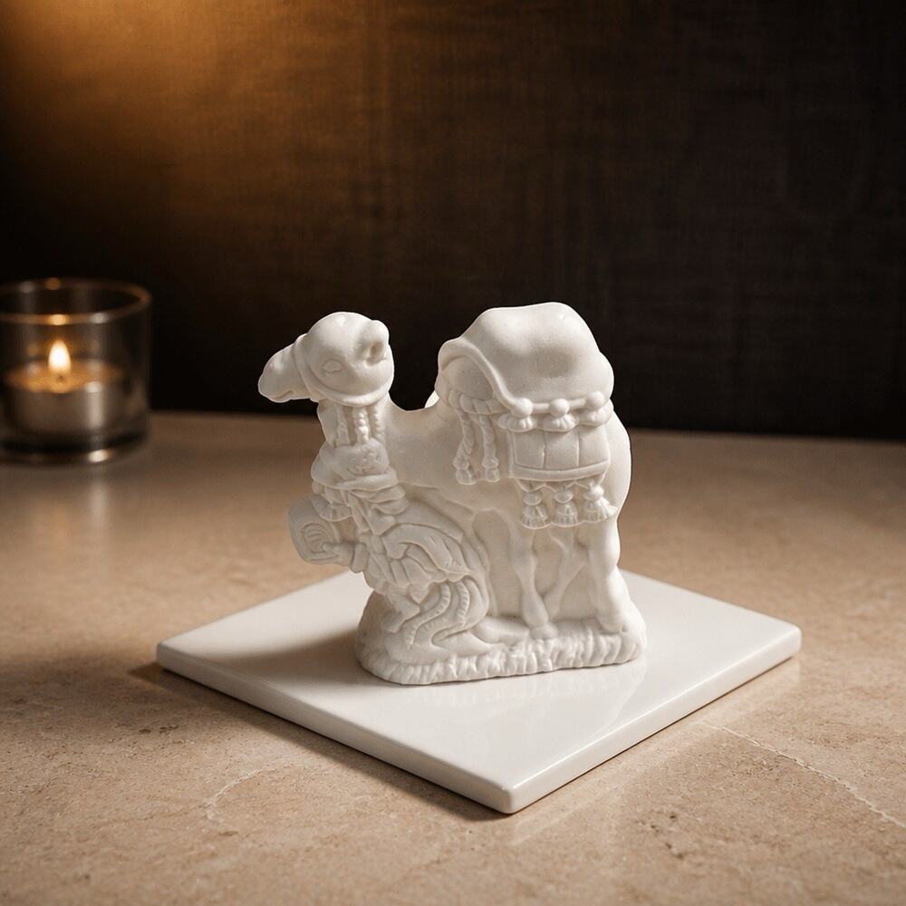 Party Lite O Holy Night Wiseman King w/ Gift Camel Candle Holder Tealight Plate - Picture 4 of 11